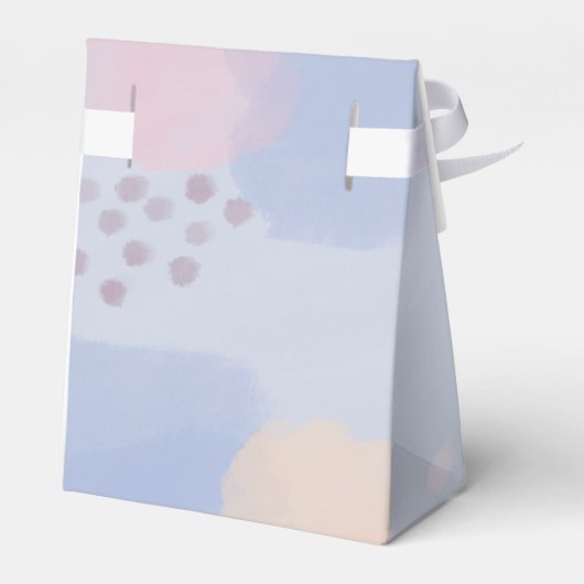 Abstrakt Blue Pasta Moderne Kunst Geschenkschachtel (Rückseite)