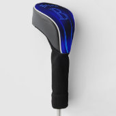 Abstrakt Blue Personalisiert Golf Head Cover Golf Headcover (angewinkelt)