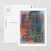 Abstrakt Blue Postcard Postkarte (Vorne/Hinten)