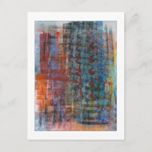 Abstrakt Blue Postcard Postkarte