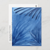 Abstrakt Blue Rays Aquarellbilder Postkarte (Vorne/Hinten)