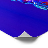 Abstrakt Blue Robot Poster (Ecke)