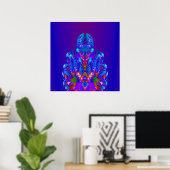 Abstrakt Blue Robot Poster (Heimbüro)