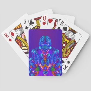 Abstrakt Blue Robot Spielkarten