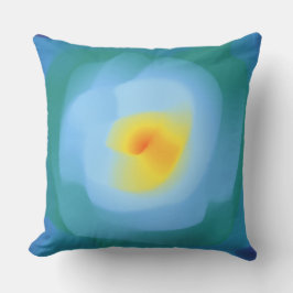 Abstrakt Blue Rose Pillow Kissen