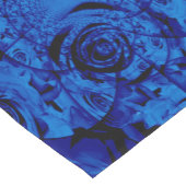Abstrakt Blue Rose Table Runner Kurzer Tischläufer (Ecke)