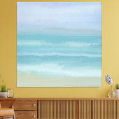 Abstrakt Blue Seashore Kleine Breakers Wasserfarbe Leinwanddruck (Insitu (Wohnzimmer))
