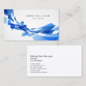Abstrakt Blue Shapes Webdesign Business Card Visitenkarte (Vorne/Hinten)