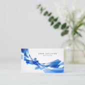 Abstrakt Blue Shapes Webdesign Business Card Visitenkarte (Stehend Vorderseite)