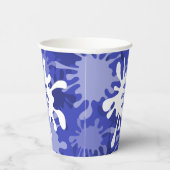 Abstrakt Blue Spritzer Painting Geburtstagsparty Pappbecher (Rechts)
