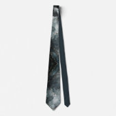Abstrakt Blue und Grey Mens Fashion Neck Tie Krawatte (Vorderseite)