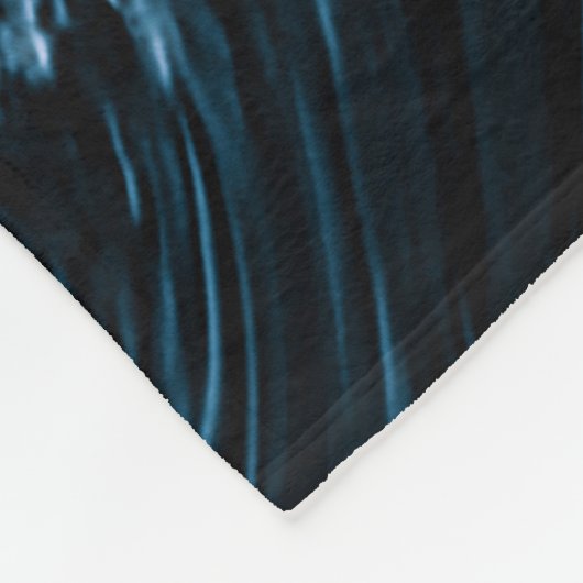 Abstrakt Blue Wave Fleecedecke (Ecke)