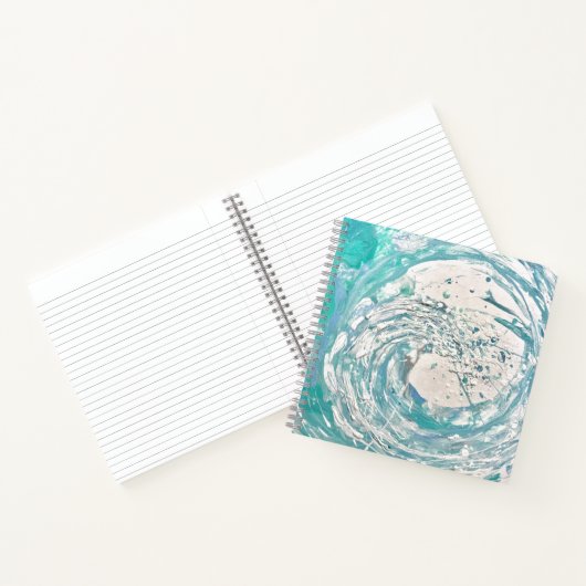 Abstrakt Blue Wave Moderne Kunst  Notizblock (Innenseite)