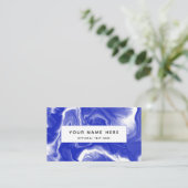 Abstrakt Blue White Fluid Art Visitenkarte (Stehend Vorderseite)