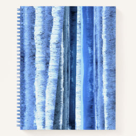 Abstrakt Blue White Winter Forest SpiralNotebook Notizbuch