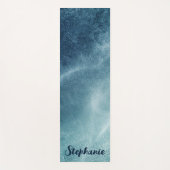 Abstrakt Blue Yoga Mat Yogamatte (Vorderseite)