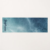 Abstrakt Blue Yoga Mat Yogamatte (Vorderseite (Horizontal))