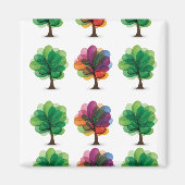 Abstrakt blühende Bäume Magnet (Vorne)