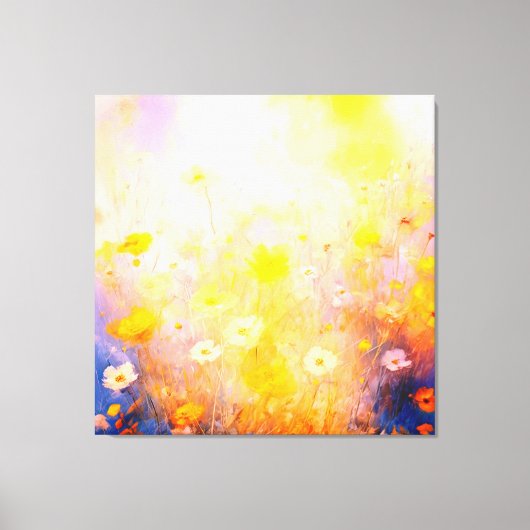 abstrakt blühende wilde Blume Leinwanddruck (Vorderseite)