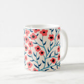 Abstrakt: Blühendes Vintages Muster. Kaffeetasse (VorderseiteRechts)