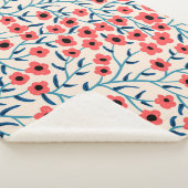 Abstrakt: Blühendes Vintages Muster. Sherpadecke (3/4)