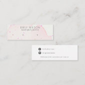 Abstrakt Blush Confetti Wash Stuck Earring Display Mini Visitenkarte (Vorne/Hinten)