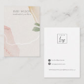 Abstrakt Blush Earthy Green Necklack Band Display Visitenkarte (Vorne/Hinten)