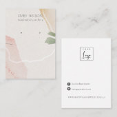 Abstrakt Blush Earthy Necklace Earring Display Visitenkarte (Vorne/Hinten)