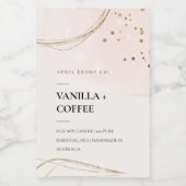 Abstrakt Blush Ivory Gold Wasserfarbenküche Lebensmitteletikett (Einzelnes Label)