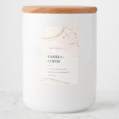 Abstrakt Blush Ivory Gold Wasserfarbenküche Lebensmitteletikett (Vorderseite)