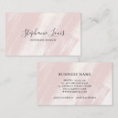 Abstrakt Blush Pink Beauty Boho Telefonnummerkarte (Vorne/Hinten)