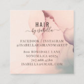 Abstrakt Blush Pink Hair Stylist Quadratische Visitenkarte (Rückseite)