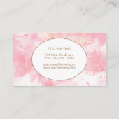 Abstrakt Blush Pink Moderne Aquarellfarbe Visitenkarte (Rückseite)