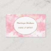 Abstrakt Blush Pink Moderne Aquarellfarbe Visitenkarte (Vorderseite)