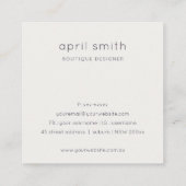 Abstrakt Blush Wasserfarbenflora Danke der Ermäßig Quadratische Visitenkarte (Rückseite)