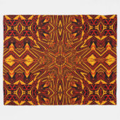 Abstrakt Bohemisches Cymbidium Orchid Gemütlich Fleecedecke (Vorderseite (Horizontal))