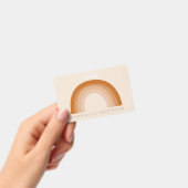 Abstrakt Boho 70er Rainbow Terracotta Personalisie Ausweis (Handheld)