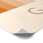 Abstrakt Boho 70er Rainbow Terracotta Personalisie Poster (Ecke)