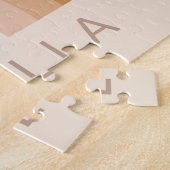 Abstrakt Boho 70er Rainbow Terracotta Personalisie Puzzle (Seite)