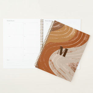 Abstrakt Boho Art , Earthy Tones Boho Planer