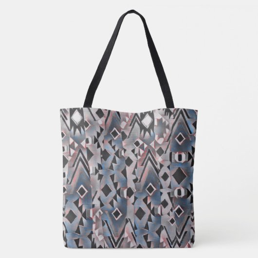 Abstrakt Boho Aztec Tasche (Rückseite)