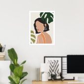 Abstrakt Boho Female Female Print Poster (Heimbüro)