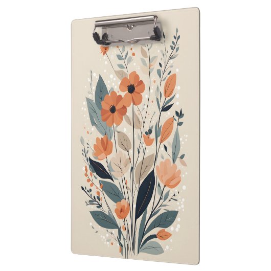 Abstrakt Boho Floral Klemmbrett (Links)