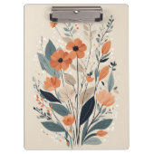 Abstrakt Boho Floral Klemmbrett (Vorderseite)