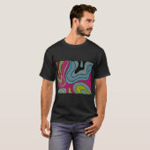 Abstrakt Boho Fluid Style T-Shirt (Vorne ganz)
