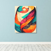 Abstrakt Boho Form Malerei Leinwand Malerei Wand K (Insitu (Holzboden))