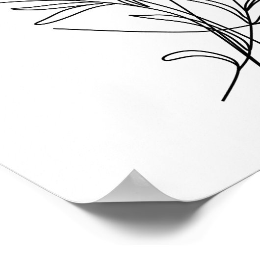 Abstrakt Boho Illustration Poster (Ecke)