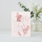 Abstrakt Boho Illustration Postkarte (Stehend Vorderseite)