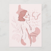 Abstrakt Boho Illustration Postkarte (Vorderseite)