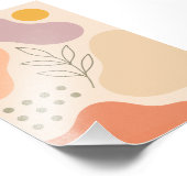 Abstrakt Boho Leaf Poster (Ecke)